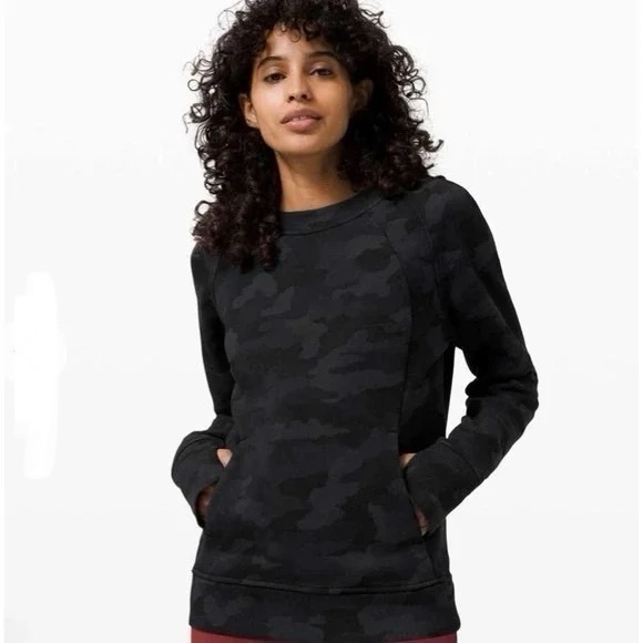 lululemon Camo Scuba Crewneck Sweatshirt Size 12 - Picture 8 of 8
